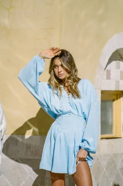 Dresses|SABO Aioki Corset Dress-Azure