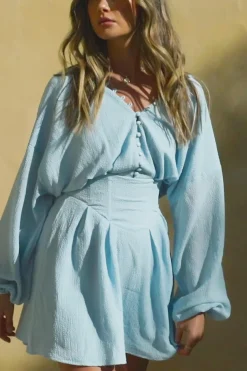 Dresses|SABO Aioki Corset Dress-Azure