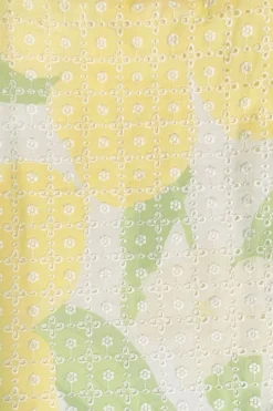 Tops|SABO Amarelo Shirred Top