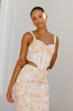 Sets|SABO Aneke Corset Top-Smudge Ditsy