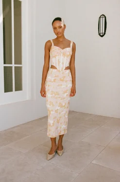 Sets|SABO Aneke Corset Top-Smudge Ditsy