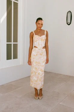 Sets|SABO Aneke Corset Top-Smudge Ditsy