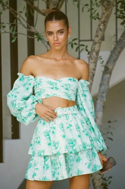 Sets|SABO Belted Zoe Skirt-Tulip Floral