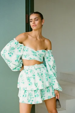 Sets|SABO Belted Zoe Skirt-Tulip Floral