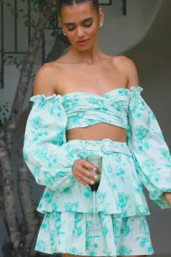 Sets|SABO Belted Zoe Skirt-Tulip Floral