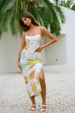 Sets|SABO Bretta Midi Skirt-Bubblegum