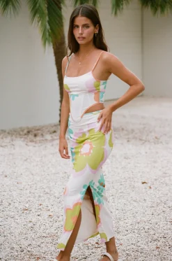 Sets|SABO Bretta Midi Skirt-Bubblegum