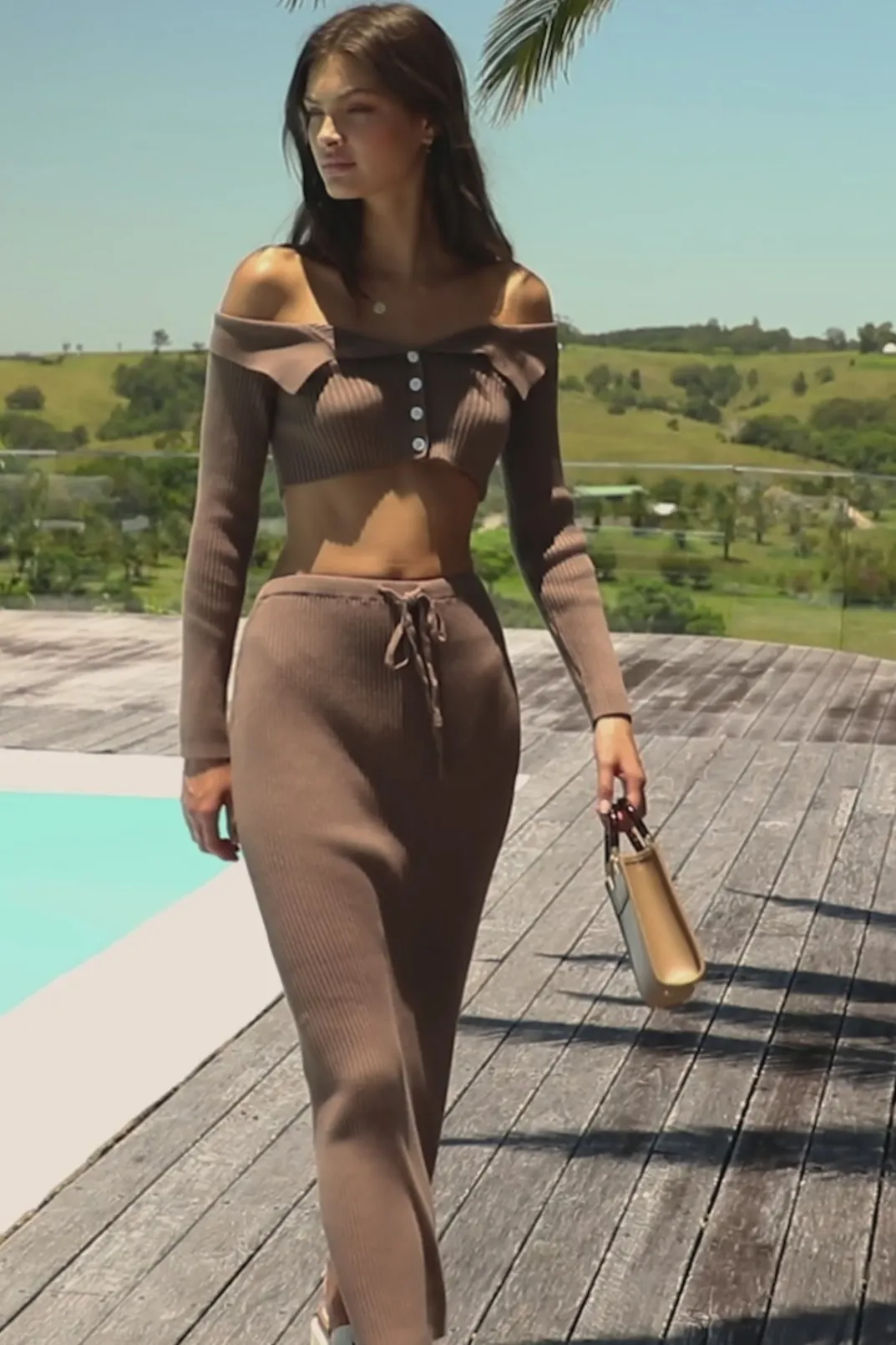 Sets|SABO Briana Maxi Skirt-Mocha