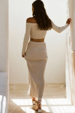 Sets|SABO Briana Midi Skirt-Nougat