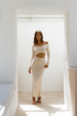 Sets|SABO Briana Midi Skirt-Nougat