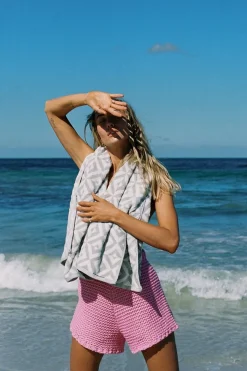 Sets|SABO Chunky Panama Shorts-Pink