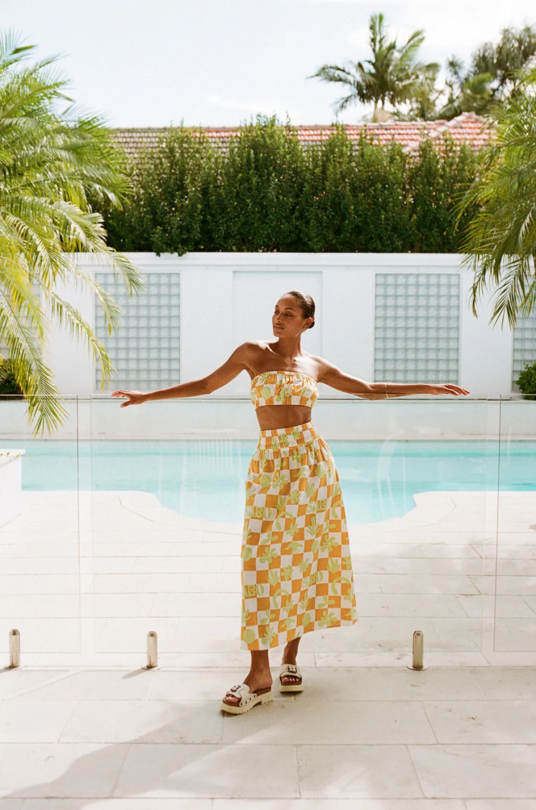 Sets|SABO Cooper Midi Skirt- Checkerboard