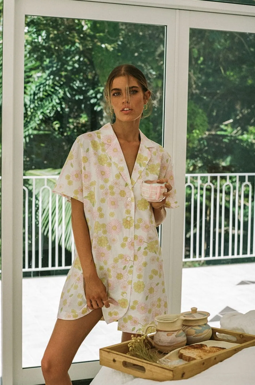 Dresses|SABO Cosy Shirt Dress-Floral