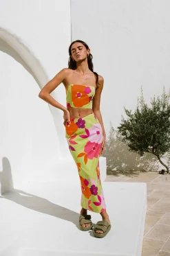 Sets|SABO Drea Top-Lime Floral