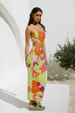 Sets|SABO Drea Top-Lime Floral