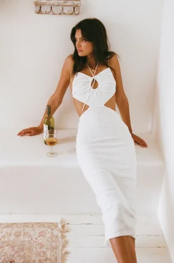 Dresses|SABO Fernanda Midi Dress-White