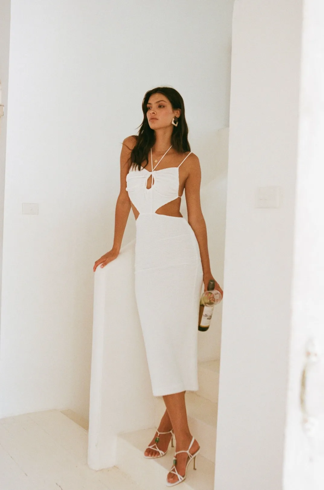Dresses|SABO Fernanda Midi Dress-White