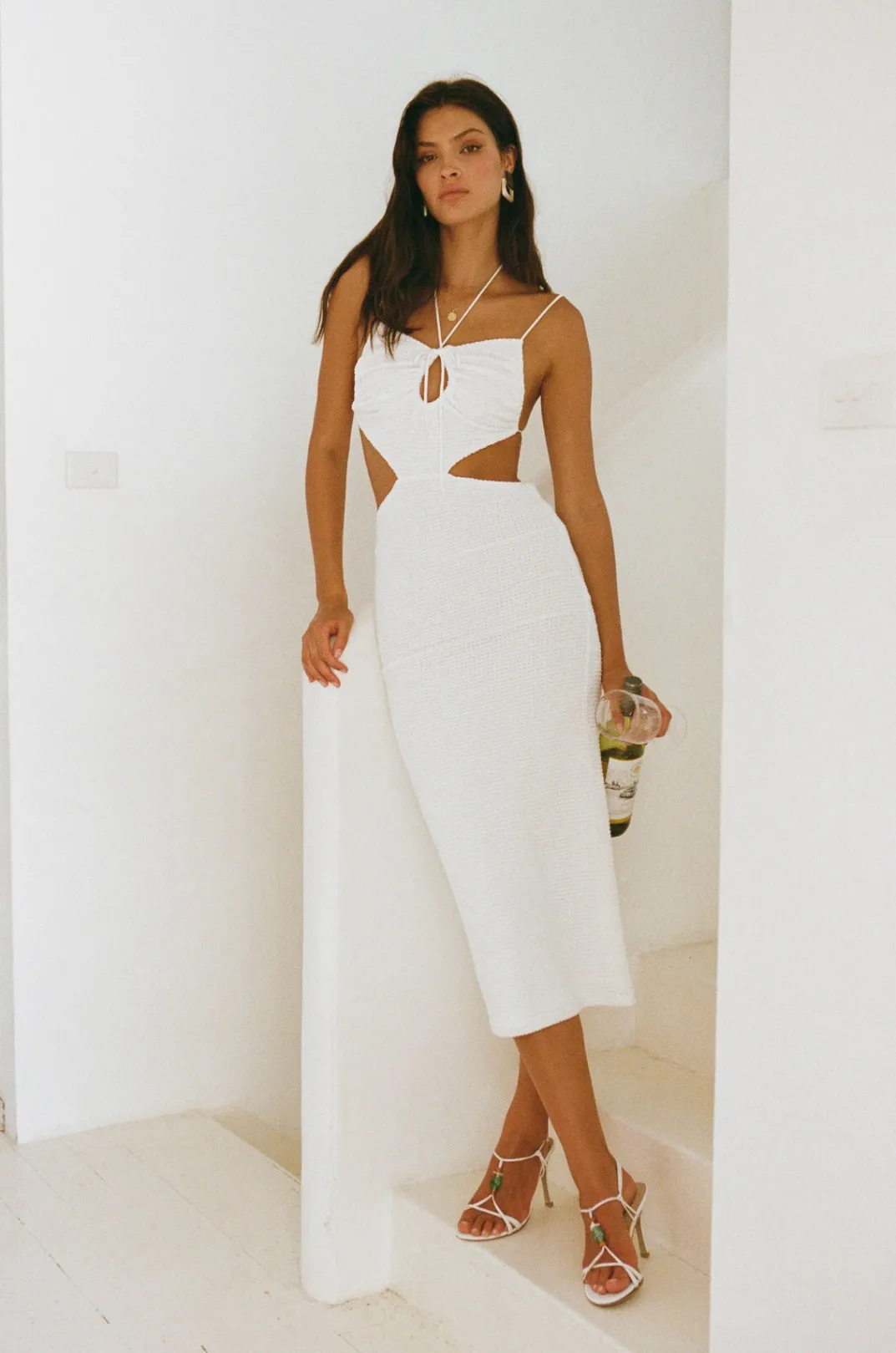 Dresses|SABO Fernanda Midi Dress-White