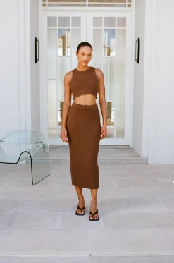 Sets|SABO Heather Skirt-Mahogany