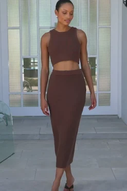 Sets|SABO Heather Skirt-Mahogany