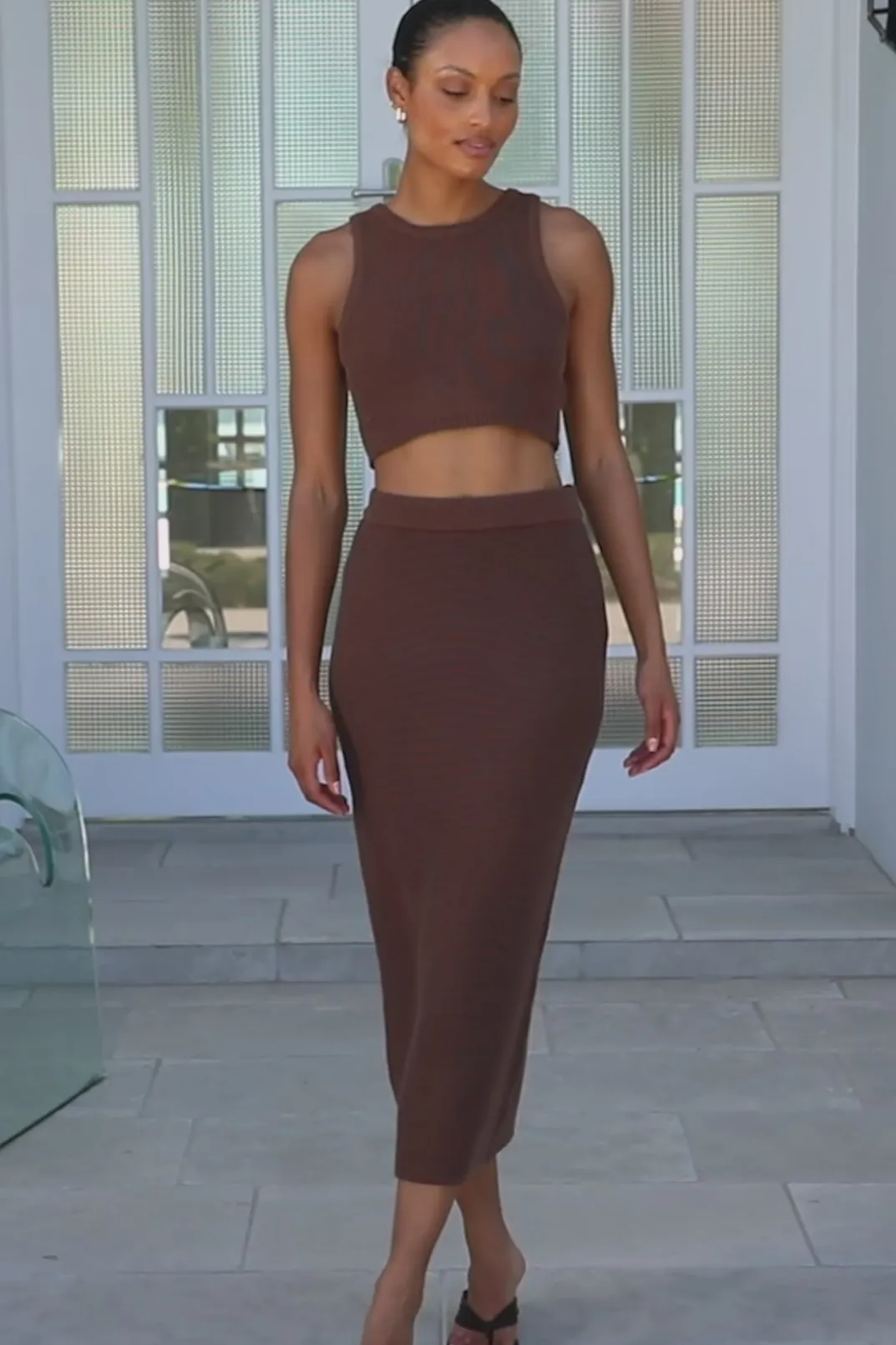 Sets|SABO Heather Skirt-Mahogany