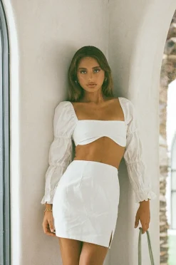 Sets|SABO Jade Top-White