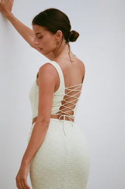 Sets|SABO Jhoselle Lace Up Top-Green