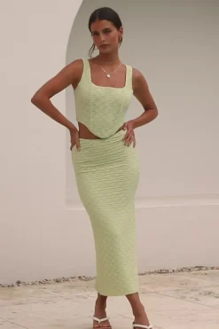 Sets|SABO Jhoselle Midi Skirt-Green