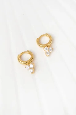 Earrings|SABO 18K Zephyr Drop Huggies