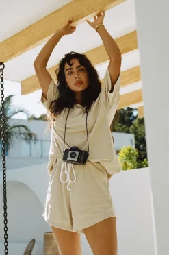 Sets|SABO Kairo Towelling Top-Tan