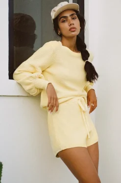 Sets|SABO Lemondrop Knit Shorts