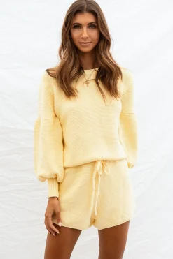 Sets|SABO Lemondrop Knit Shorts