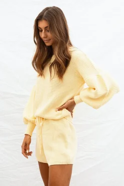 Sets|SABO Lemondrop Knit Shorts