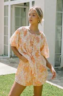 Sets|SABO Leta Shorts-Autumn Floral