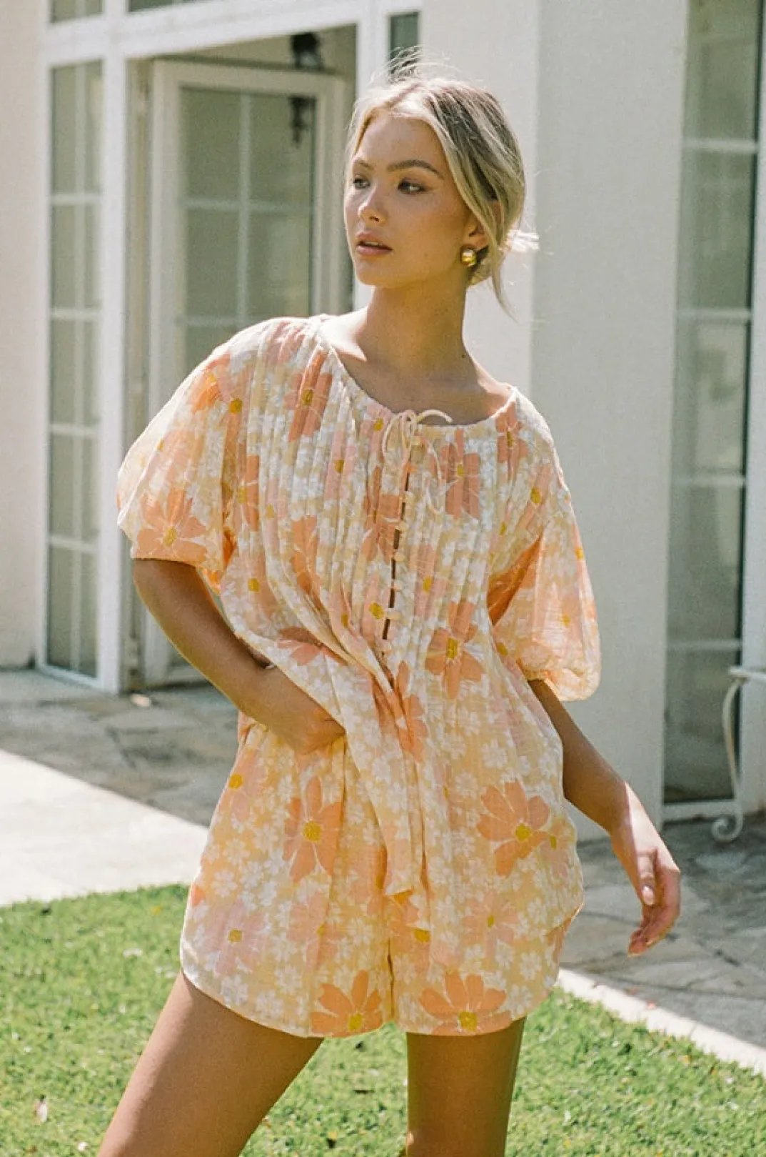 Sets|SABO Leta Shorts-Autumn Floral