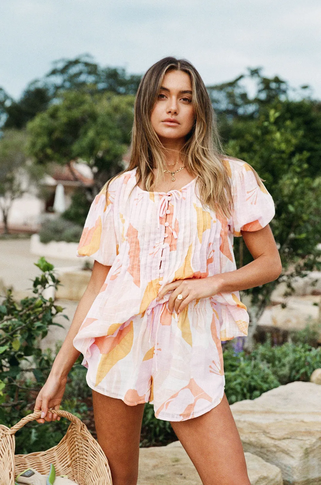 Sets|SABO Leta Shorts-Sunset