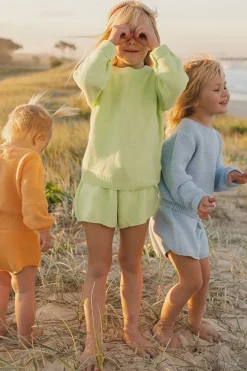 Mini|SABO Lime Mini Knit Shorts