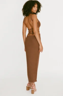 Dresses|SABO London Knit Dress-Chocolate
