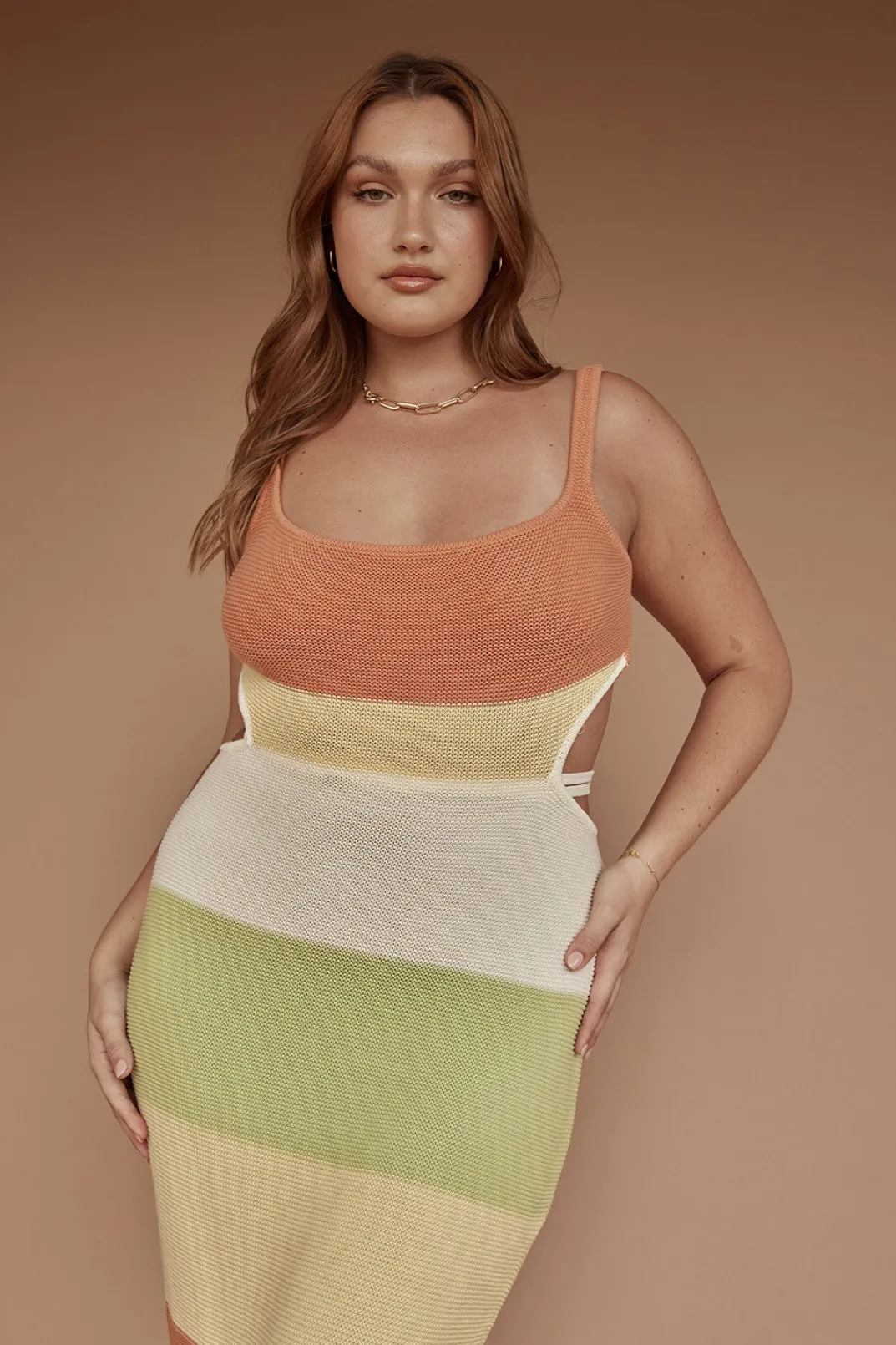 Back In|SABO London Knit Dress-Earth