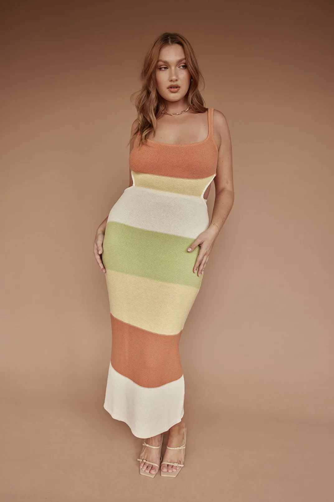 Back In|SABO London Knit Dress-Earth