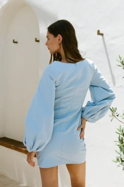 Dresses|SABO Minna Button Dress-Periwinkle