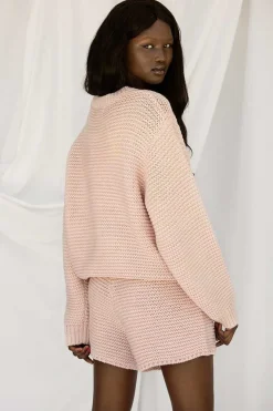 Sets|SABO Noelle Knit Sweater-Pink