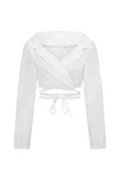 Tops|SABO Norella Wrap Top-White