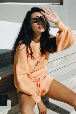 Sets|SABO Peach Knit Top