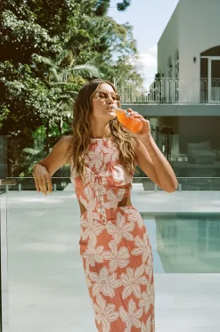 Dresses|SABO Peaches Backless Dress-Forest Floral