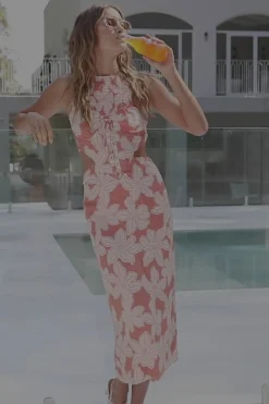 Dresses|SABO Peaches Backless Dress-Forest Floral