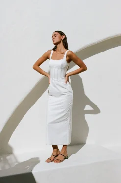 Dresses|SABO Ricardo Midi Dress-White