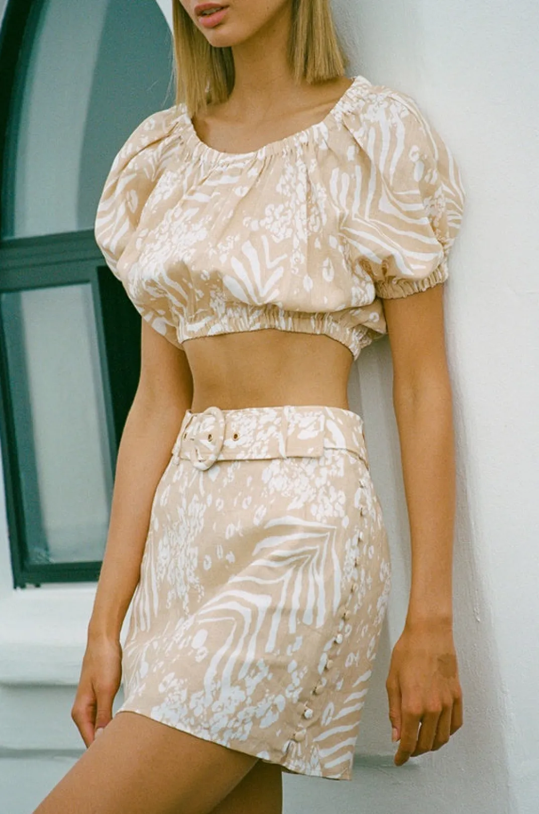 Sets|SABO Sakura Linen Skirt