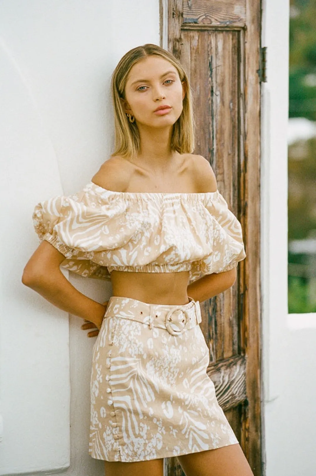 Sets|SABO Sakura Linen Skirt