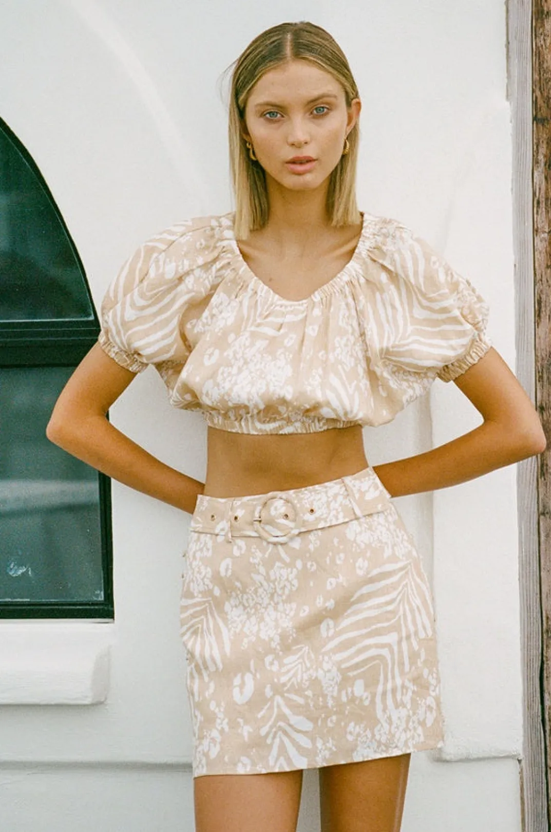 Sets|SABO Sakura Linen Skirt